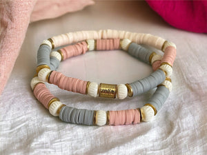 Spring Time Pink Heishi Bracelet