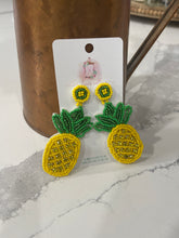 Load image into Gallery viewer, Pineapple Seed Bead Earrings