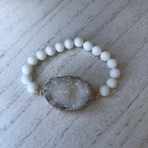 Druzy White Bracelet