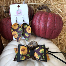 Load image into Gallery viewer, Mommy and Me Sunflower Bow or Earrings