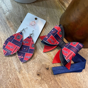 Washington Capitals Baby Bow or Earrings