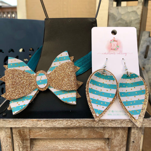 Mommy and Me Glitter Princess Bow or Earrings