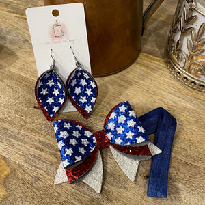 Mommy and Me Freedom Bow or Earrings