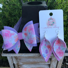 Load image into Gallery viewer, Mommy and Me Spring Floral Bow or Earrings