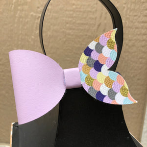 Purple Fish Mermaid Baby Bow