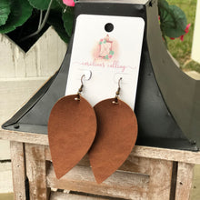 Load image into Gallery viewer, The Orginal Faux Leather Leaf Earrings