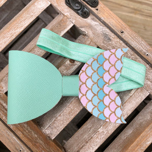 Aqua Fish Mermaid Baby Bow